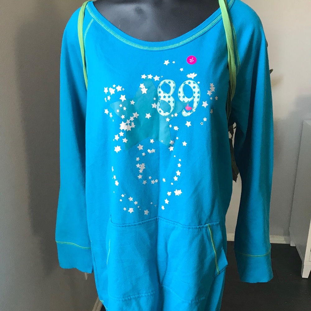 Juniors Sweater Oversize Pajama Dress Large w Bag